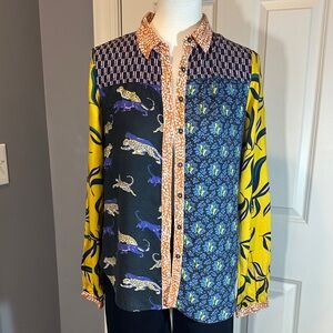 Anthropologie Maeve colorful Patterned Shirt size Small